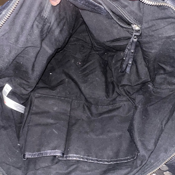 Free People Black Leather Tote with Silver Studs - Picture 4 of 4